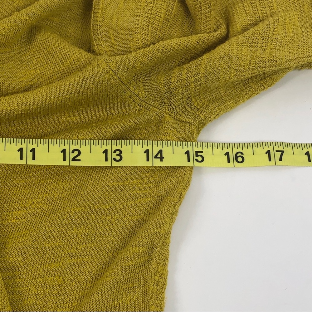 Anthropologie Shirred Collar Yellow Cardigan S - Picture 6 of 8